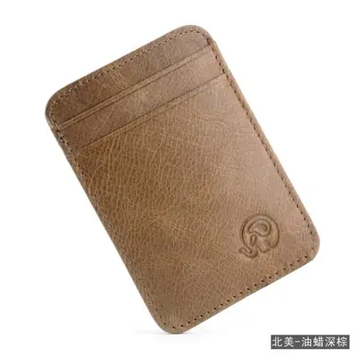 Image de Porte-Cartes Cuir Véritable - Élégant & Pratique