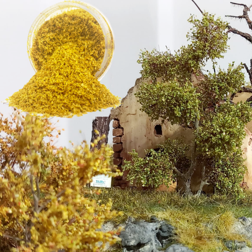 Zdjęcie Sztuczne spadłe liście w butelce 250ml – realistyczna roślinność krzewiasta do dioramy i modeli kolejowych