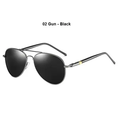 Image de Lunettes de Soleil Polarizées Vintage Noir - Style Pilote UV400