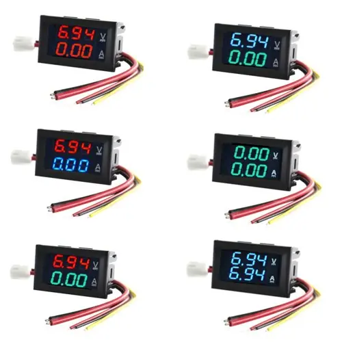 Image de Double Jauge Numérique DC 100V 10A - Voltmètre & Ampèremètre LED