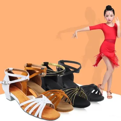 Chaussures de Danse Latine Enfant & Adulte - Satin Élégant