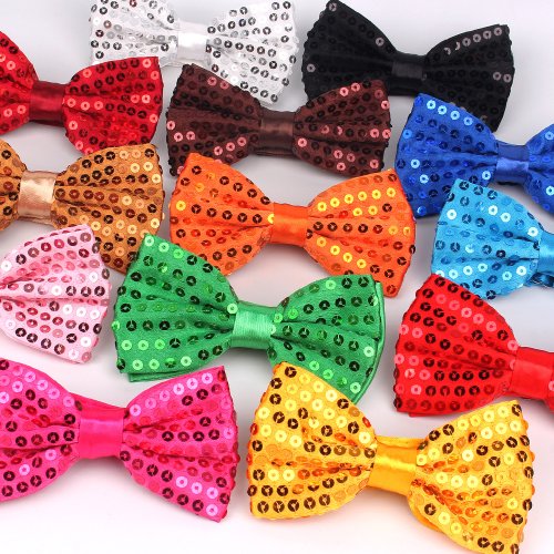 Immagine di Papillon con Paillettes Luccicanti per Performance
