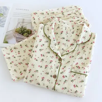Image de Pyjama Doux en Crêpe de Coton - Confort Absolu