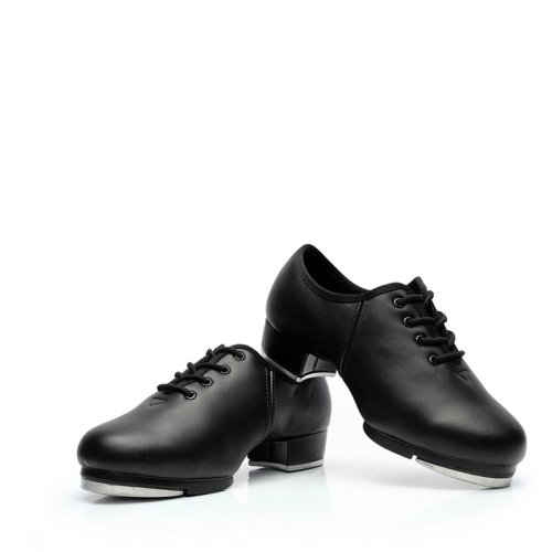 Image of Premium Natural Leather Tap Dance Shoes for Adults and Children – Soft Sole Performance Step Sneakers for Dance Classes and Stage Performances
