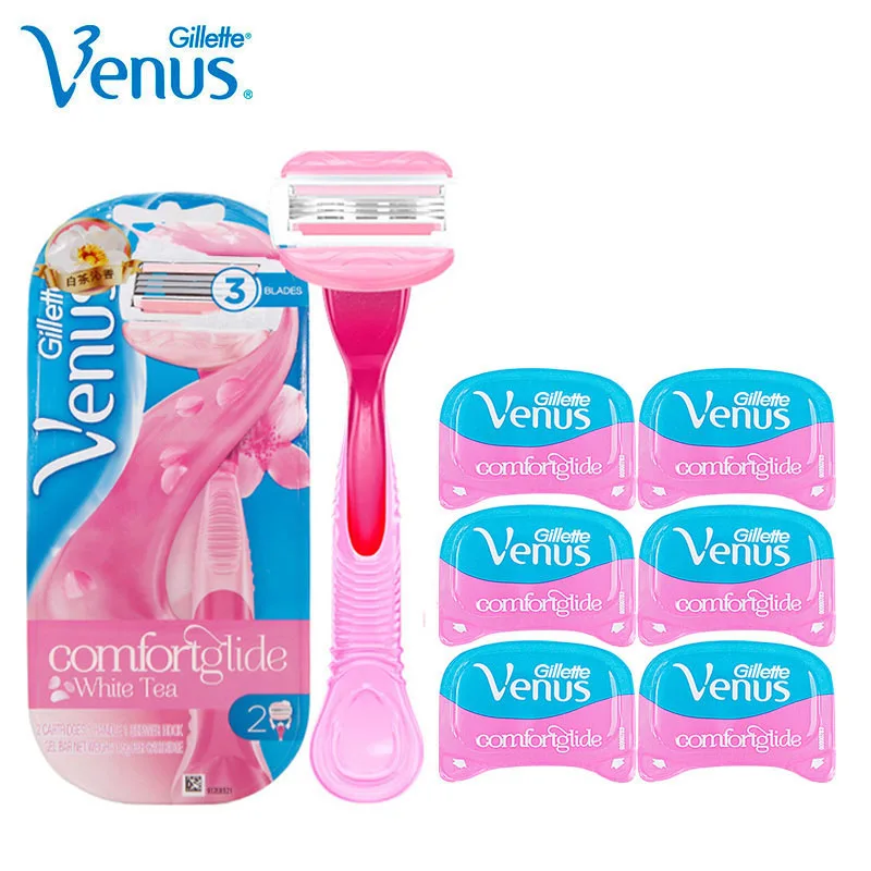 Afbeelding van Gillette Venus Natuurlijke Veiligheidsscheermes voor Vrouwen – Zacht en Effectief Scheren voor Gezicht, Armen, Benen en Lichaam met 3-5 Lagen Scheermesjes