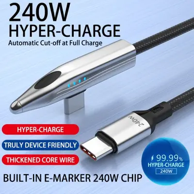 Image de Câble de Charge Rapide 240W en Forme de Train de Balle