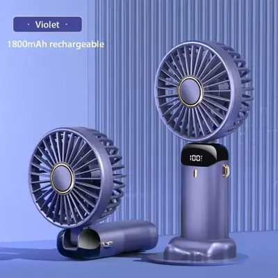Image de Ventilateur Portable avec Support Téléphone & Affichage LED