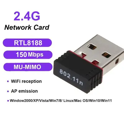 Image de Adaptateur WiFi USB Mini - Connectivité Rapide & Simple