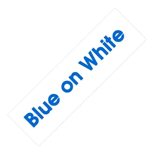 Blau auf weiß