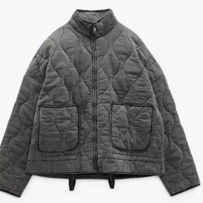 Veste Vintage Col Haut à Poche Décorative - Tendance 2025