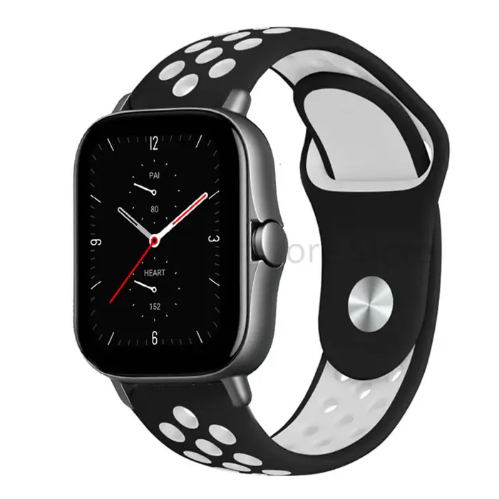 Image de Bracelet Silicone 20mm/22mm pour Amazfit GTS 4, GTR 4, Bip 5 & Plus