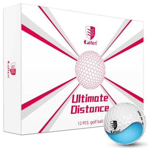 Immagine di Caiton-pallina da golf Ultra-lunga distanza, doppio nucleo, design aerodinamico, volo aumentato di 40 yarde +, 12/6/3 pezzi (opt)