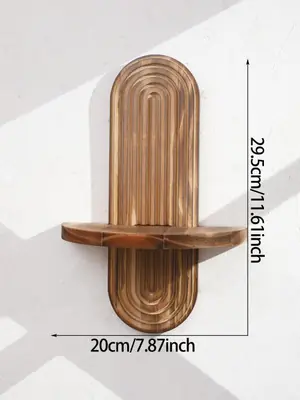 Image de Étagère Murale Bois Boho - Déco Naturelle & Géométrique