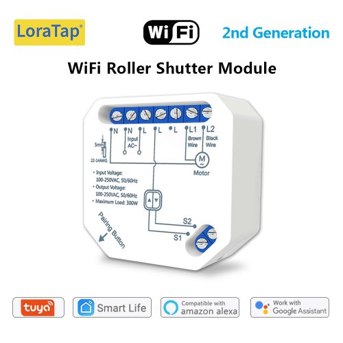 Zdjęcie Tuya Smart Life WiFi przełącznik zasłon podłączone rolety sterowanie żaluzjami silnik Google Home Alexa elektryczne okno LoraTap