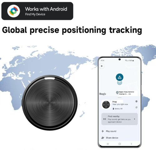 Zdjęcie Inteligentny Lokalizator GPS do Androida – Śledzenie Torby, Kluczy, Zwierząt Domowych i Osób Starszych z Wsparciem Google Find My Device