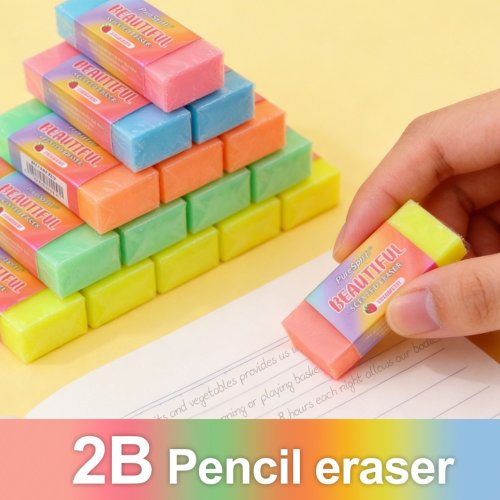 Image of Natural Scented Eraser for Kids – Colored Pencil Rubber with Sweet Fragrance – Eco-Friendly Student School Supplies & Stationery Gift