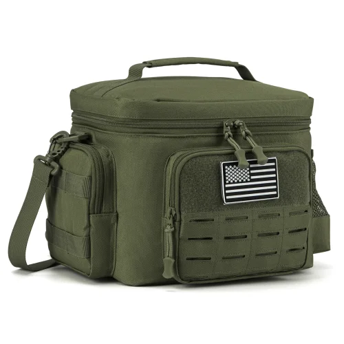 Image of Tactical Lunch Box for Men Outdoor Heavy Duty Lunch Bag Work Leakproof Insulated Durable Thermal Cooler Bag Meal Camping Picnic