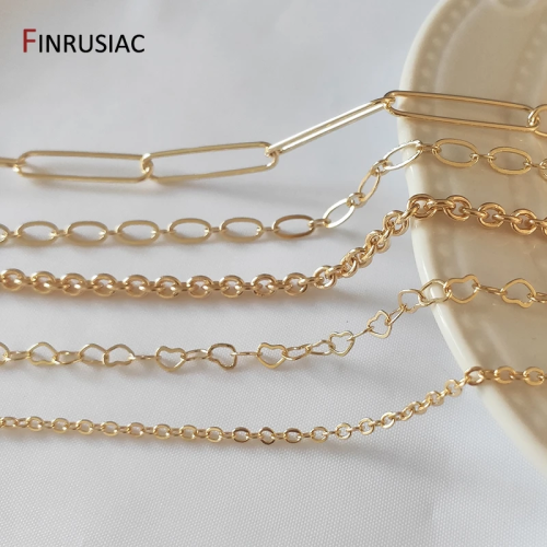 Image de Chaînes de Collier en Laiton Doré 14K - Bricolage Bijoux