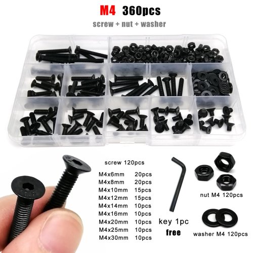 Imagen de Juego de Tornillos Allen Hexagonales Grado 10.9 - Negro