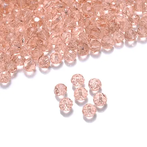 Image de Perles de Verre Cristal Bleu Foncé - 120 pcs pour Bijoux