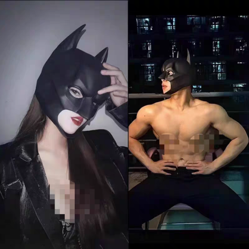 Afbeelding van Halloween Cosplay Vleermuis Masker van Latex - Volledig Hoofdmasker voor Volwassenen, Bruce Wayne Stijl, Feestkostuum en Maskerade Accessoire