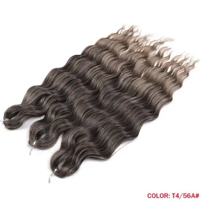 Extensions Cheveux Synthétiques Deep Wave 24" Blond Ombré