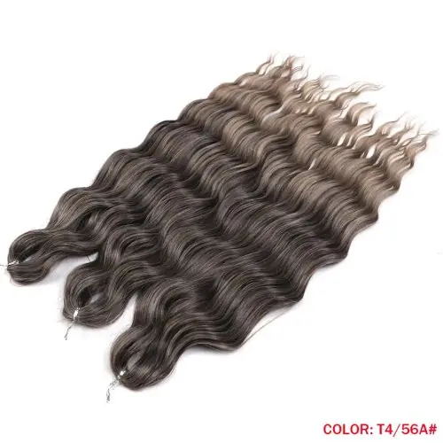 Image de Extensions Cheveux Synthétiques Deep Wave 24" Blond Ombré