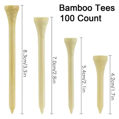 Image de Supports de Balles de Golf en Bambou - Lot de 100