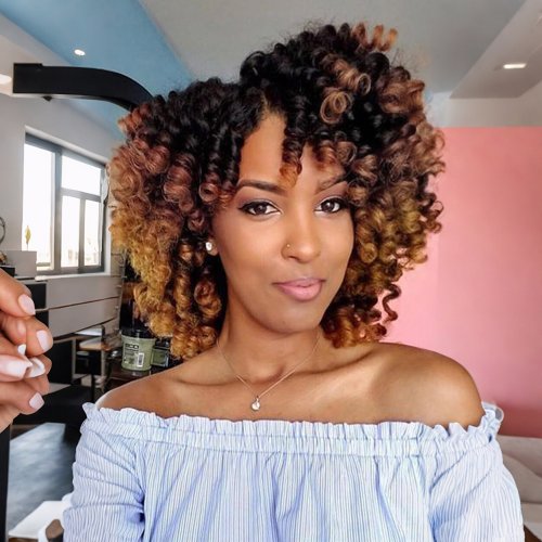 Bild von Synthetische Locken-Extensions – 8 Zoll Jamaican Bounce