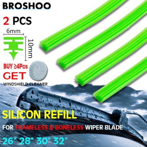 Zdjęcie 2 PCS Pióra wycieraczek samochodowych Żel krzemionkowy Paski uzupełniające do wycieraczek bezramowych bez kości 6mm 26" 28" 30" 32" Akcesoria samochodowe