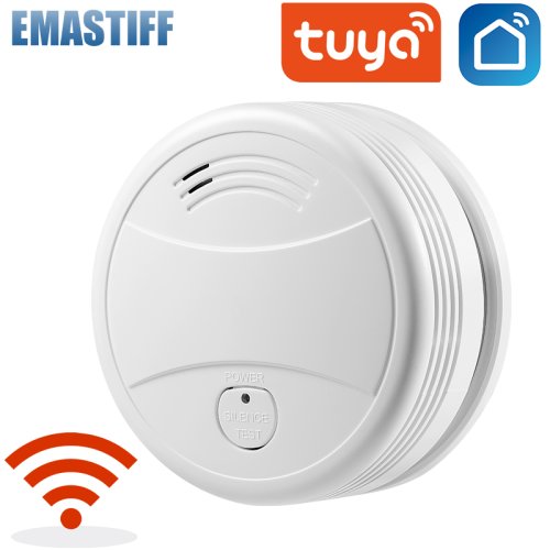 Afbeelding van Tuya Intelligente Wifi Strobe Rookmelder Draadloze brandalarmsensor Tuya APP Controle Office Home Rookmelder Brandbeveiliging