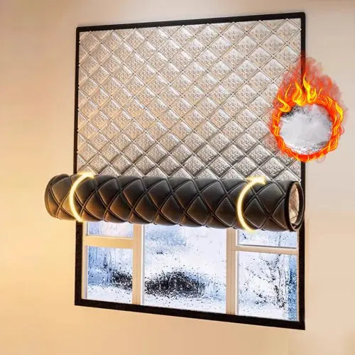Image de Rideaux Isolants Anti-Froid & Coupe-Vent pour Fenêtres
