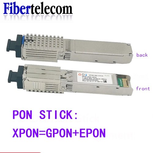 Bild von PON Stick mit integriertem GPON/XGPON SFP-ONU Modul, 1490/1330 nm, 1,25 Gbit/s, IEEE 802.3ah, PPPoE/IPoE, MAC-Filterung und DDM-Funktion – Kompatibel mit HGU Geräten