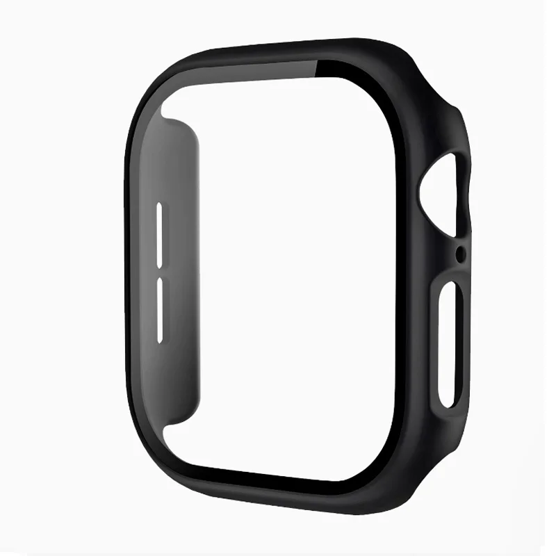 Zdjęcie Szkło + etui do Apple Watch 44mm 40mm 41mm 38MM 42mm 45mm 46mm Osłona ekranu Apple Watch 10 8 7 9 6 SE 5 4 3