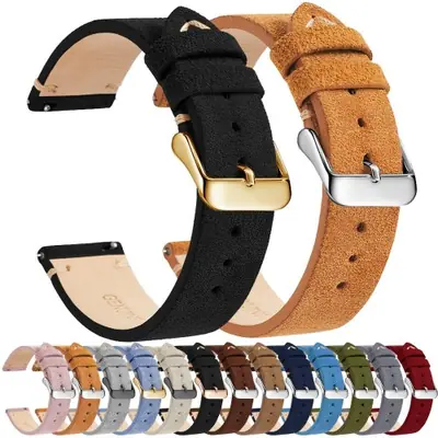 Image de Bracelet Montre Cuir Véritable 14-22mm - Rapide & Élégant