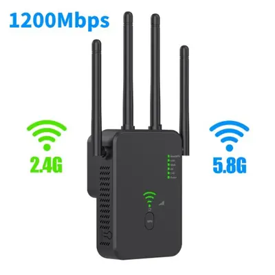 Image de Répéteur WiFi 1200Mbps Double Bande - Extension de Signal Ultra Rapide
