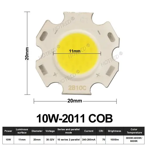 10W 20-11 mm COB