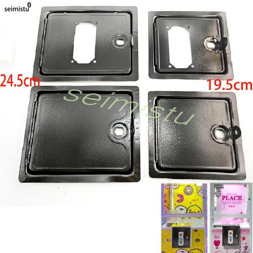 Imagen de Máquina Oscilante para Puerta de Monedas Arcade con Aceptador de Monedas, Caja de Efectivo Negra de Hierro, Piezas DIY para Juegos de Entretenimiento