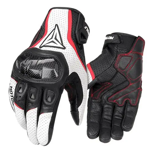 Image de Gants Moto en Fibre de Carbone & Cuir - Protection Maximale
