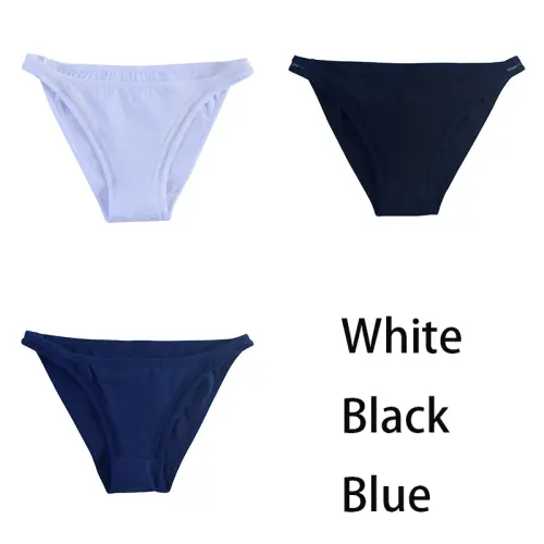 Image de Ensemble 3 pièces culottes femme en coton doux