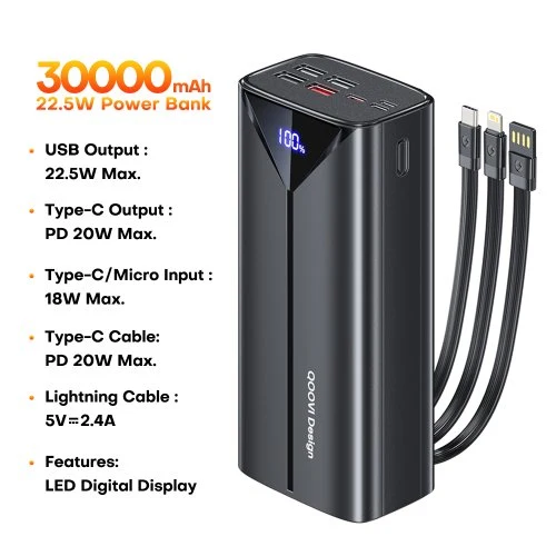 30000mah schwarz