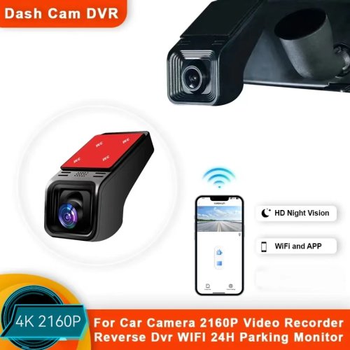 Image of 4K Ultra HD WiFi Dash Cam with 24-Hour Parking Monitor, 2K 1600P & 1080P Resolution, App-Controlled Car Video Recorder for All Vehicles