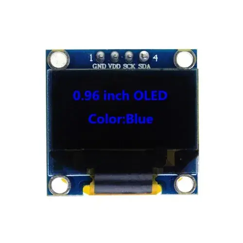 0.96 4 broches bleu