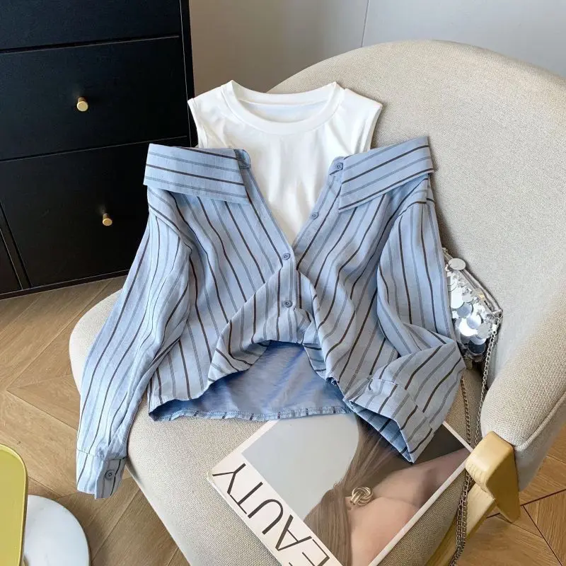 Imagen de Blusa Vintage de Dos Piezas con Hombros Descubiertos