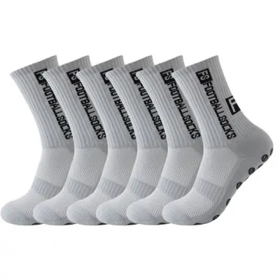 Image de Chaussettes de Football Anti-Dérapantes - Lot de 6 Paires