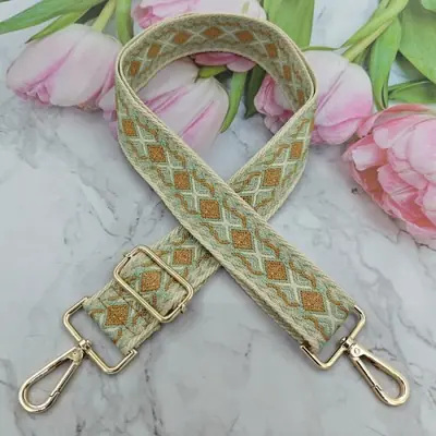 Image de Sangle de Sac Bandoulière Réglable avec Diamants - Style Rétro