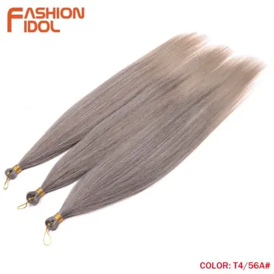 Image de Extensions de Cheveux Synthétiques Ombre Argent Gris - 28 Pièces