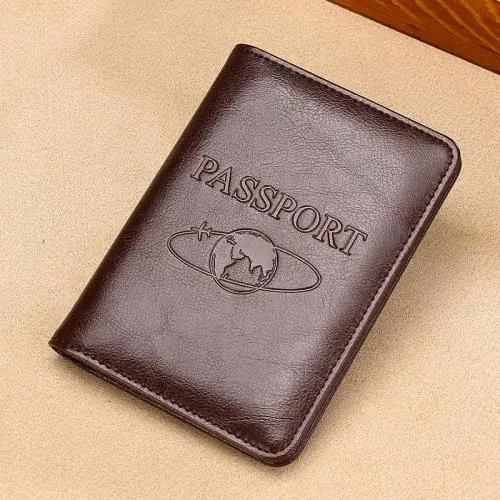 Image de Porte-Passeport en Cuir RFID Bloquant