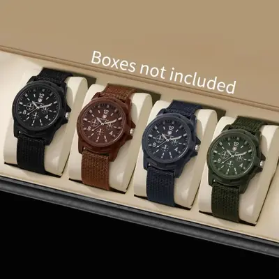 Image de Montre Militaire Homme - Set de 4 Montres Sportives