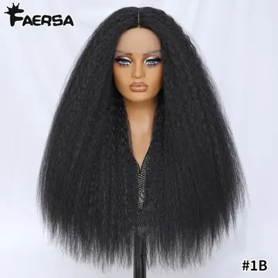 Image de Perruque Lace Front Synthétique Ombre Brown - 28 pouces